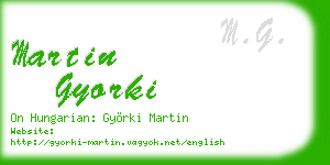 martin gyorki business card