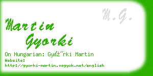 martin gyorki business card